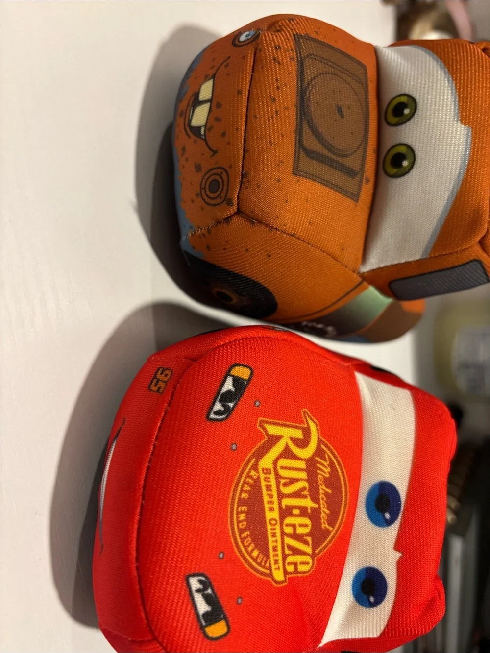 Disney Kids Lightning McQueen & Mater Plush Slippers in Red and Orange